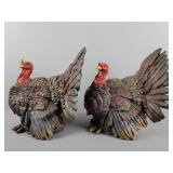 2x The Bid Large Decorative Tom Turkey Figures