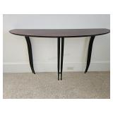 Solid Wood Half Round Accent Table