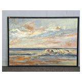 Robert Vick Coastal Landscape Framed Oil On Canvas