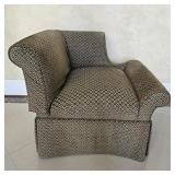 High End Skirted Upholstered Accent Chair