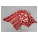 Paper Mache Human Face In Fabric