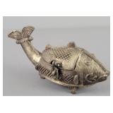 Dhokra Craft Fish Trinket Box Made In India