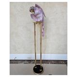 Vintage Boho Glazed Ceramic Hand Decorated Parrot