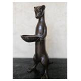 Bronze Finished Weighted Meerkat Butler Statue