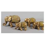 4x The Bid Decorative Elephant Herd Firgures