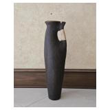 28" Tall Brown Finish Terracotta Floor Vase