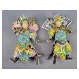 2x The Bid Antique Chinese Sancai Glazed Figures