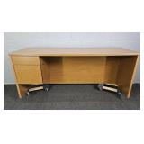 Hon Office Desk W/ Two Drawer Locking File