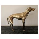 Vintage Hollywood Regency-style Brass Whippet