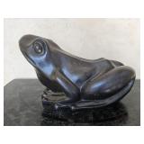Large Composite Decorative Frog W/ Bronze Finish