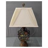 Painted Metal Lamp To Resemble Cloisonne