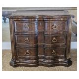 Marge Carson 3 Drawer Solid Wood Low Chest