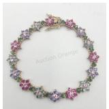 Signed Joan Rivers Multi Sparkling Crystal Flower