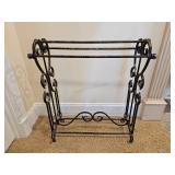 Decorative Wrought Iron Bronze Finish Quilt Rack