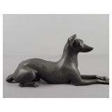 17" Black Whippet Figurine
