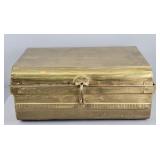 Large Brass Finish Metal Trunk