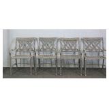4x The Bid Woodard Landgrave Aluminum Patio Chairs