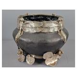 Painted Finish On Bronze Art Nouveau Style Planter