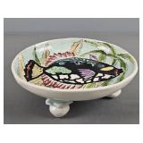 3footed Collectible Ceramic Serving Dish Reef Fish