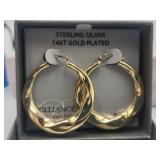 Sterling Silver 14 Gold Plated Earrings