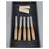 5 Pc Us Ontario Square Tip Knife