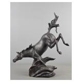 21' Resin Bucking Horse Figure