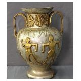 Hilda Flack Hand Painted Composite 2 Handle Urn