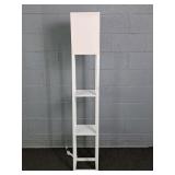 Modern Mfg Wood Floor Lamp W/ Cloth Shade