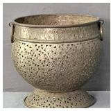 Vintage Hand Made Footed Brass Plant Holder