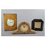 3x The Bid Decorative Mantle/desk Clocks