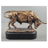 Bronze Finish Bull Statue