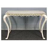 Very Heavy Steel Painted Mid Century Garden Table