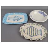 3x The Bid Decorative Fish Platters