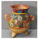 Vintage Xalitla Mexico Clay Footed Pitcher