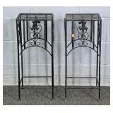2x The Bid Decorative Wrought Iron Plant Stands
