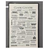 Classic Country Iconic Lyrics Poster