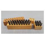 2x The Bid Young Bros Metal Steel Letter Stamp Set