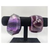 Acrylic Chunky Wide Bangle Bracelets