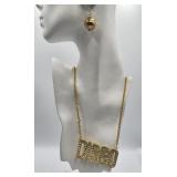 Disco Necklace And Disco Ball Earrings