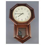 Lacrosse Schoolhouse Style Pendulum Wall Clock