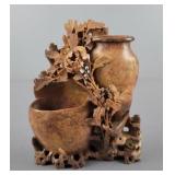 Carved Soapstone Vase