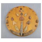 Decorative Wall Display W/ Arrowheads & More