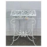 Small Decorative Painted Cast Iron Table