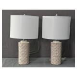 Pair Of Safavieh New York Lamps Ceramic