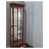 Pulaski Furn Mahogany Wood Curio Cabinet