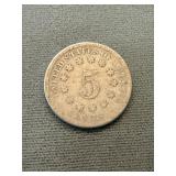 1870 Shield Type Nickel