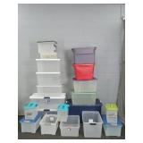 Hefty & More Large Lot Of Different Sized Totes