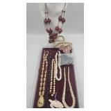 Vintage Necklaces Bone Stone Seed  Shell And Clay