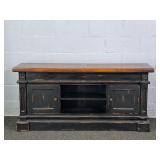 Rubbed Finish Painted Entertainment Console