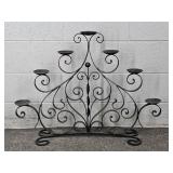Heavy Wrought Iron 7 Candle Holder